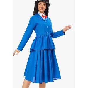 Mary Poppins Costume Adult Mary Poppins Costume Hat Halloween Costume for Women